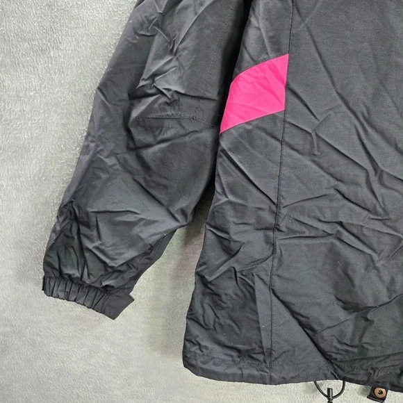 VANS Women Activewear Jacket Small Black Pink Colorblock Snow Full Zip Pocket - Picture 9 of 11